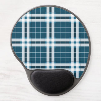 Tartan in Blue and white Gel Mouse Pad