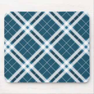Tartan in Blue and white Mouse Pad