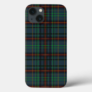 Tartan in blue, orange, green iPhone 13 case
