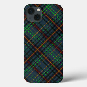 Tartan in blue, orange, green iPhone 13 case