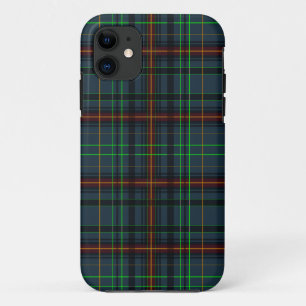Tartan in blue, orange, green... iPhone 11 case