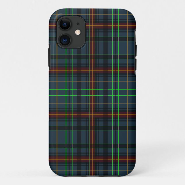 Tartan in blue, orange, green... Case-Mate iPhone case (Back)