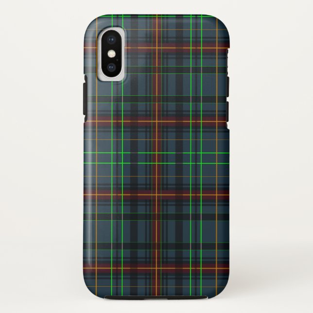 Tartan in blue, orange, green... Case-Mate iPhone case (Back)