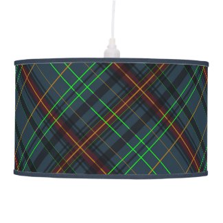 Tartan in blue, orange, green... ceiling lamp