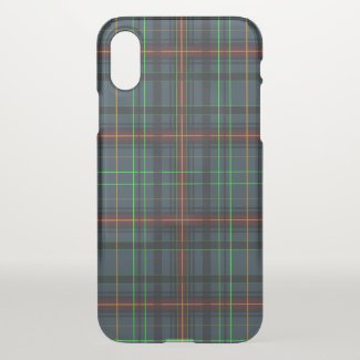 Tartan in blue, orange, green...