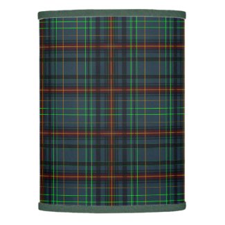 Tartan in blue, orange, green lamp shade