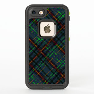 Tartan in blue, orange, green...