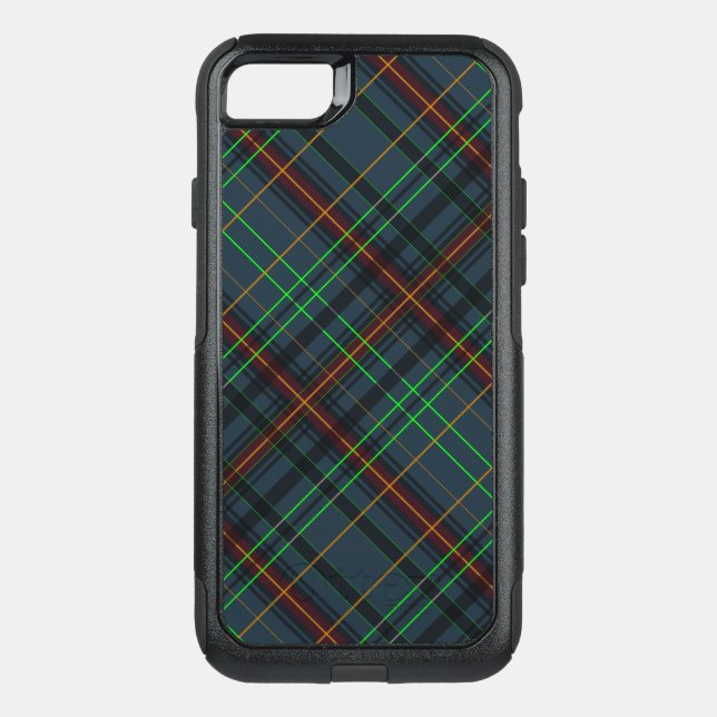 Tartan in blue, orange, green... otterbox iPhone case (Back)