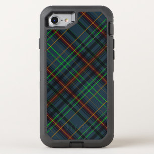 Tartan in blue, orange, green... OtterBox defender iPhone SE/8/7 case
