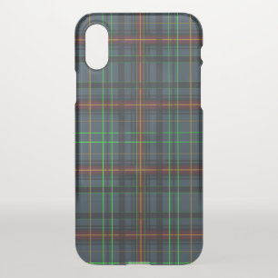 Tartan in blue, orange, green... iPhone x case