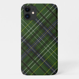 Tartan in green iPhone 11 case