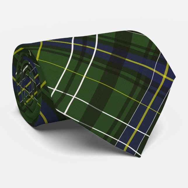 Tartan in green neck tie (Rolled)