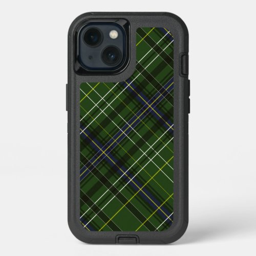Tartan in green iPhone 13 case