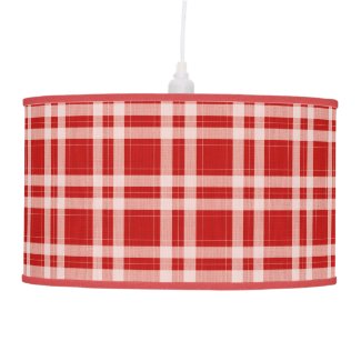 Tartan in red ceiling lamp