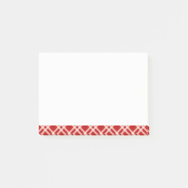 Tartan in red post-it notes (Front)