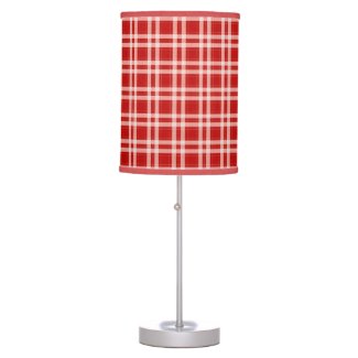 Tartan in red table lamp