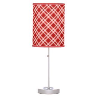 Tartan in red table lamp