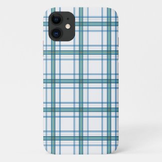 Tartan in turquoise... iPhone 11 case