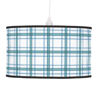 Tartan in turquoise ceiling lamp