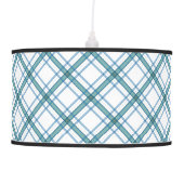 Tartan in turquoise diagonal ceiling lamp (Front)