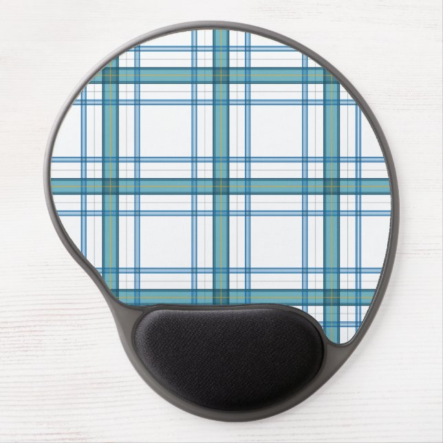 Tartan in turquoise gel mouse pad (Front)