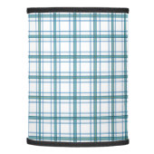 Tartan in turquoise lamp shade (Left)