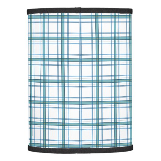 Tartan in turquoise lamp shade (Back)