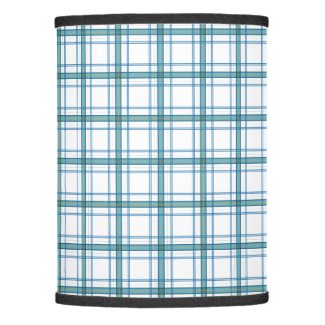 Tartan in turquoise lamp shade