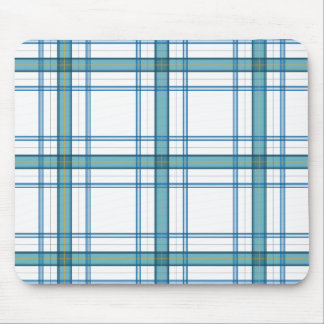 Tartan in turquoise mouse pad