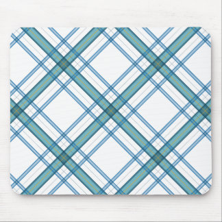 Tartan in turquoise mouse pad