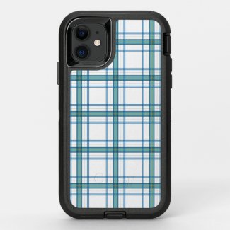 Tartan in turquoise... OtterBox defender iPhone 11 case