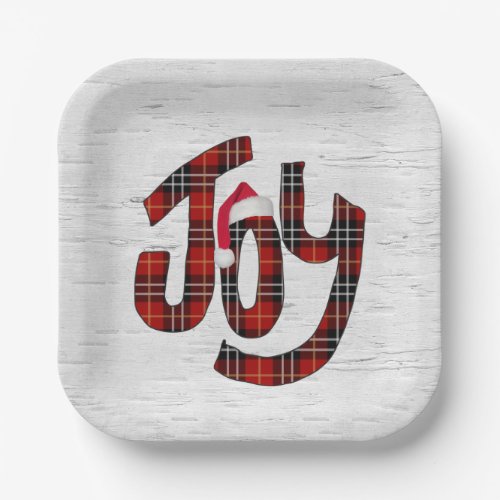 Tartan Joy On White Birch  Paper Plates