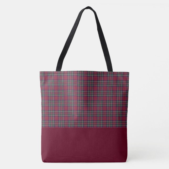 Tartan Large Tote Bag (Front)