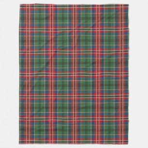 Tartan MacCulloch Plaid Red Blue Green Plaid Fleece Blanket