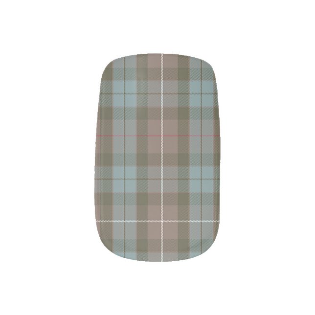 Tartan nail art (Left Thumb)