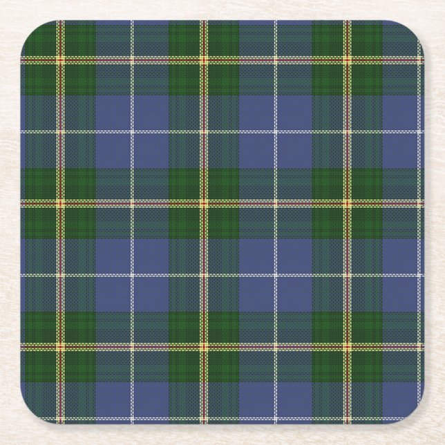 Tartan of Nova Scotia Square Paper Coaster (Front)