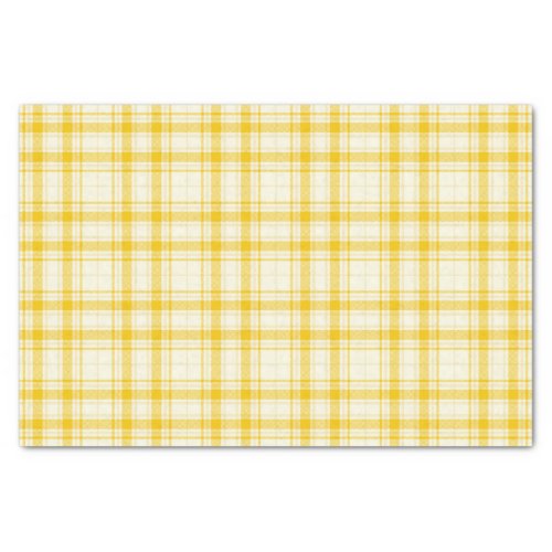 Tartan _ Pastel Yellow to Dark Yellow Tissue Paper