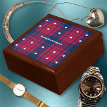 Tartan - Patriotic - Red Blue White Stars Gift Box<br><div class="desc">Tartan in red and blue with stars. Can be used for nearly any occasion and are gender and age neutral.</div>