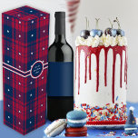 Tartan - Patriotic - Red Blue White Stars Wine Box<br><div class="desc">Tartan in old glory red, old glory blue and white stars. Can be used for nearly any occasion and are gender and age neutral. Other tartan colors available. Patriotic Tartan with Stars is available on these different box sizes: Heart Shaped Box: https://www.zazzle.com/z/x2xb144l?rf=238986706153284958 Classic Box: https://www.zazzle.com/z/z3csor7z?rf=238986706153284958 Tent Box: https://www.zazzle.com/z/aut12i0k?rf=238986706153284958 Gable Box:...</div>