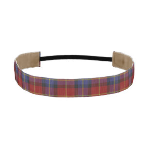 Tartan pattern athletic headband