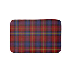 Tartan pattern bath mat