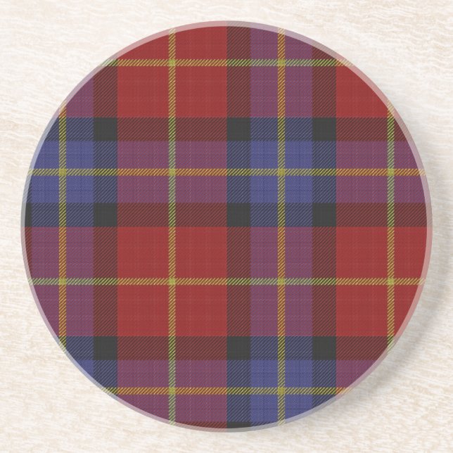 Tartan pattern drink coaster (Front)