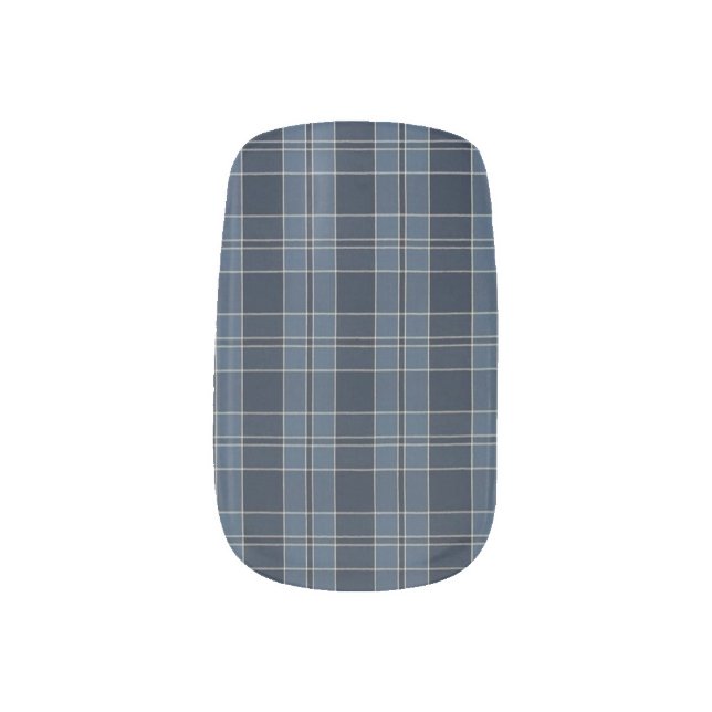 tartan pattern fabric Campbell Minx Nail Art Decal (Left Thumb)