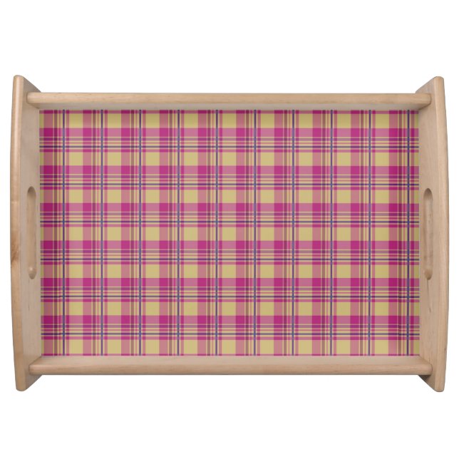 Tartan Pattern Fabric Serving Tray (Front)