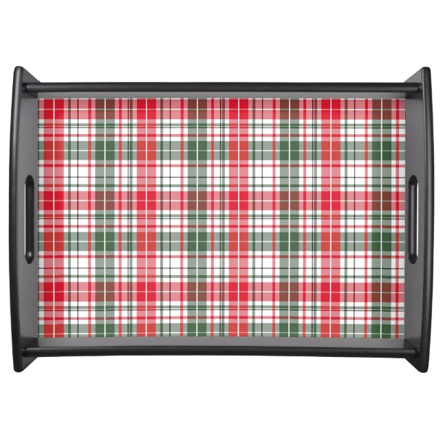 Tartan Pattern Fabric Serving Tray (Front)