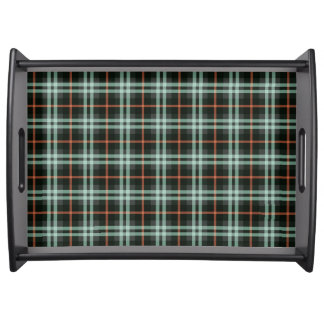 Tartan Pattern Fabric Serving Tray