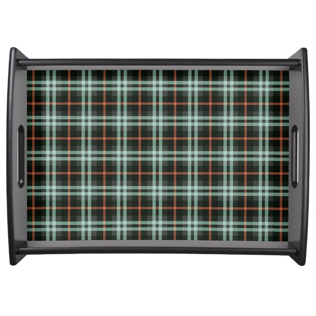 Tartan Pattern Fabric Serving Tray (Front)