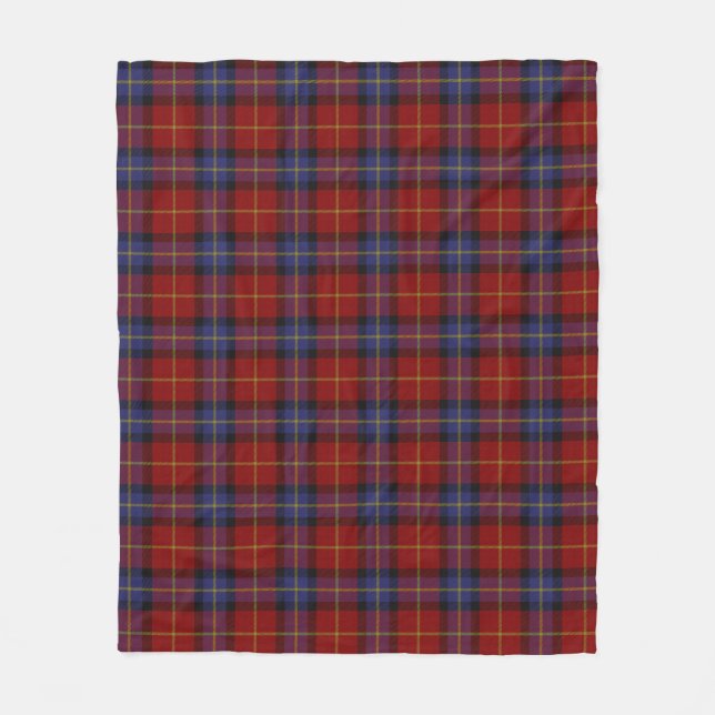 Tartan pattern fleece blanket (Front)