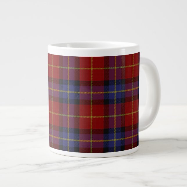 Tartan pattern giant coffee mug (Front Right)