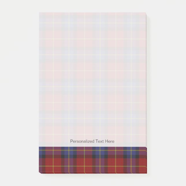 Tartan pattern post-it notes (Front)